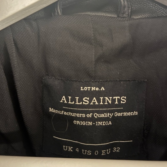 All saints Leather jacket xs/0 - Picture 2 of 10